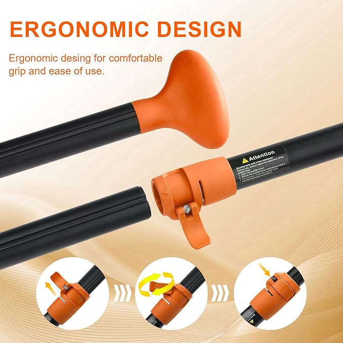 SUP Paddle, Stand Up Paddle Board Paddle Lightweight Adjustable 4-Piece Aluminium Kayak Paddles, Unique Lock Design Floating Alloy Shaft Paddle for Paddle Board