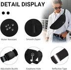 MAXTOP Large Crossbody Fanny Pack with 4-Zipper Pockets,Gifts for Enjoy Sports Festival Workout Traveling Running Casual Hands-Free Wallets Waist Pack Phone Bag Carrying All Phones