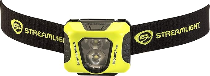 Streamlight 61421 Enduro Pro 200-Lumen LED Headlamp with Elastic Head Strap, Box, Yellow