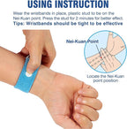Motion Sickness Bands Anti Nausea Wristband for Adult and Kids Morning Sickness Relief for Pregnant Women Acupressure Nausea Relief for Car, Sea, Air Sickness - 2 Pairs Blue, Blue