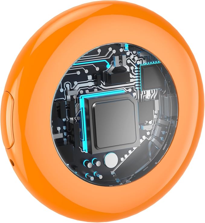 [Apple MFi Certified] (iOS Only) Smart Bluetooth Tracker Tag, Key Finder Sky Orange 1 Pack