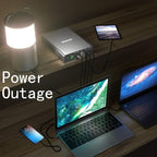 Krisdonia Portable Laptop Charger 64000mAh 100W PD Power Bank - 1x USB-C (Input 60W Output 100W)- 2X DC (Up to 24V)- 2X QC3.0 USB-A (18W) Compatible with USB-C Laptop, MacBook Pro, Dell XPS and More