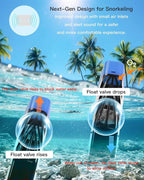 Full Face Snorkel Mask for Adults with Dry Top System 180 Degree Panoramic View Snorkeling Gear with Camera Mount Safe Breathing Anti-Leak Anti-Fog