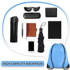 Grneric Drawstring Bags Bulk 14 Pcs Drawstring Backpack Bulk Cinch Bag Sackpack for Men Women Gym (Sky Blue)