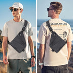 Anti Theft Crossbody Travel Bag for Women Men,Multi-pocket Crossbody Bag,Slim Sling Bag with Adjustable Strap