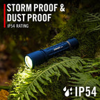 Coast XP11R 2600 Lumen USB-C Rechargeable LED Flashlight with Slide Focus® and Pure Beam® Focusing Optic, 4 Light Modes, Blue