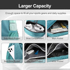 Hoedia Sports Drawstring Backpack - String Swim Gym Bag with Shoes Compartment and Wet Proof Pocket for Women and Men