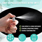 Zhehao 50 Pcs Mini Spray Bottles 3 ml Clear Glass Perfume Bottles Refillable Fine Mist Perfume Atomizer Portable Empty Sample Containers for Cleaning, Essential Oils, Travel (Silver Cap)