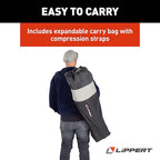 Lippert Big Bear Padded Camping Chair with 400-lb. Weight Capacity, Carry Bag, Durable Mesh Fabrics, High-Loft Cushioning, Dual Cupholders, Stemmed Wine Glass Holder (Sand) - 2021010667