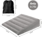 Inflatable Wedge Pillow for Sleeping, Portable Travel Wedge Pillow for Sitting in Bed, Inflatable Wedge Pillows for Travel, Blow Up Under Knee Pillow
