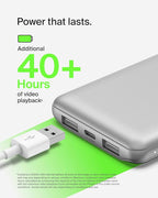 Belkin Portable Charger, USB-C Power Bank 10000 mAh w/ 1xUSB-C Port & 2xUSB-A Ports, 15W w/Type-C to Type-A Cable for iPhone 17, Samsung Galaxy S25, Nintendo Switch 2, Google Pixel 10, etc. - Silver