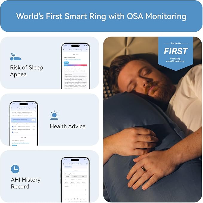 RingConn Gen 2, World’s First Smart Ring with Sleep Apnea Monitoring, No APP Subscription, 12-Day Battery Life, Stress/Heart Rate/Women's Health Tracker, Android & iOS Compatible (Rose Gold, Size 10)