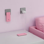 Q 10000mAh Power Bank, Slim Portable Charger,4 Output External Battery Pack with Built-in AC Wall Plug Micro USB C 3 Cables Compatible with iPhone Samsung Android Phone Tablet and More