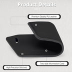 Travelambo 16 Pack Luggage Tags for Suitcases Privacy Protection Bag Tags Faux Leather Travel Accessories Essential, Black