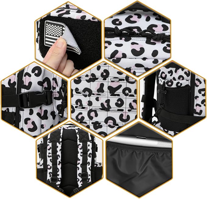 QT&QY 25L/45L Military Tactical Backpack For Men Molle Daypack 3 Day Bug Out Bag Hiking Rucksack With Bottle Holder