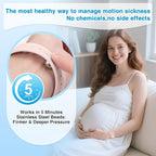 LYJEE Motion Sickness Bracelets for Travel: Acupressure Anti Nausea Wristband for Morning Sickness - Sea Sickness Wristbands for Car Boat Air - Nausea Bands for Motion Sickness (Transparent Color)