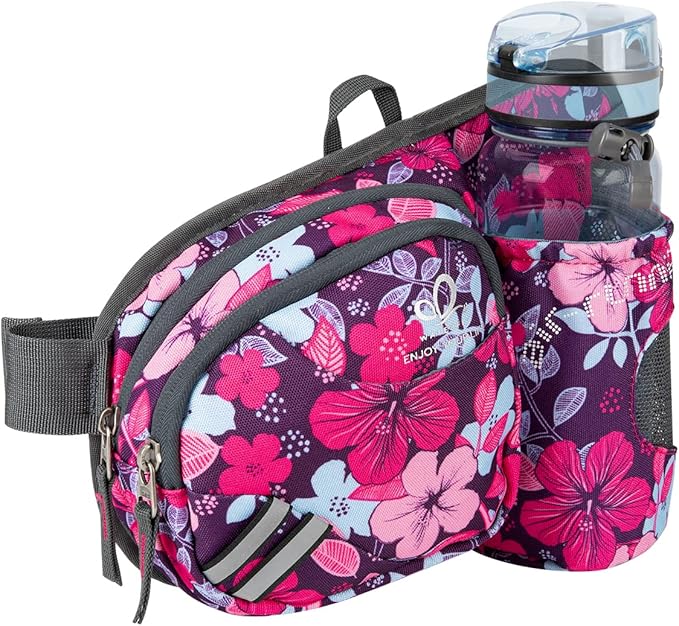 WATERFLY Fanny Pack Waist Bag: Waist Pack for Women Men with Water Bottle Holder Hiking Fanny Pack for Running Walking DogWalking Travel Cycling
