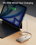 iWALK Magnetic Portable Charger, Qi2 Certified 15W Magnetic Power Bank with LED Display, 30W PD Fast Charging, 10,000mAh Battery Pack, Ergonomic Design, for iPhone 17/16/15/14/13/12 Series