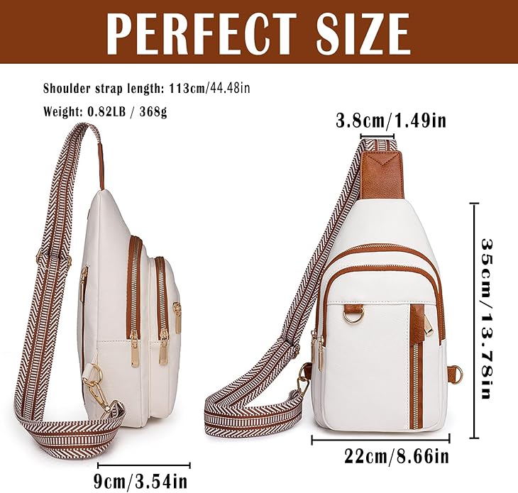 Cross Body Bags for Woman Men Sling Bag Chest Bag with Adjustable Strap Crossbody Handbags Women's Crossbody Bags
