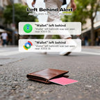 Dual Platform(Both iOS&Android) Rechargeable Air Tags Wallet Tracker Card, Smart Wallet Finder, Compatible with Apple Find My & Google's Find Hub, Item Locator, Wireless Charging (Pink-1 Piece)