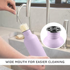 Bambaw Stainless Steel Water Bottle, 750 ml, Purple Sports Bottle, Non-Insulated Water Bottle, Stainless Steel Bottle, BPA-Free Flask – Light Lilac