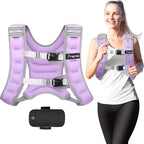 Fragraim Weighted Vest for Women Men - 8lb/10lb/12lb/16lb/22lb/25lb/30lb Weight Vest with Reflective Stripe, Detachable Phone Pouch, Ideal for Walking, Strength Training, Running, Workout, Cardio