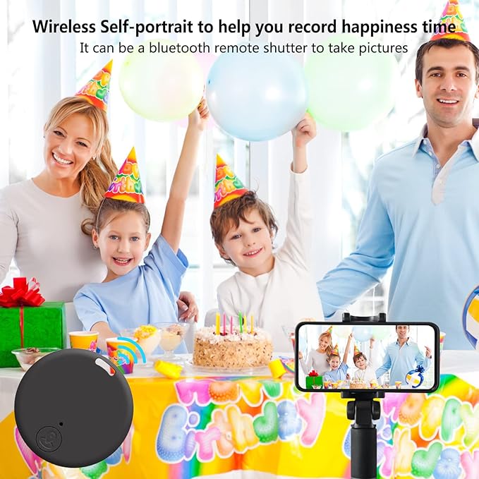 Aircawin Mini GPS Tracker, Key Item Finder Locator,No Monthly Fee App for iOS/Android 2023 Latest,Portable Anti-Lost Bluetooth Tag Item Tracker for Luggages/Kids/Pets/Phone/Wallet/Bag-2Pcs-Black+Black