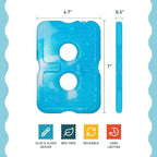 Healthy Packers Ice Packs for Lunch Boxes & Coolers - Freezer Packs - Original Cool Pack | Cooler Accessories for Beach, Camping & Fishing | Slim & Long-Lasting Reusable Ice Pack for Cooler