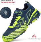 Kricely Men's Trail Running Shoes Non Slip Hiking Shoes Tennis Shoes Fashion Sneakers Workout Footwear