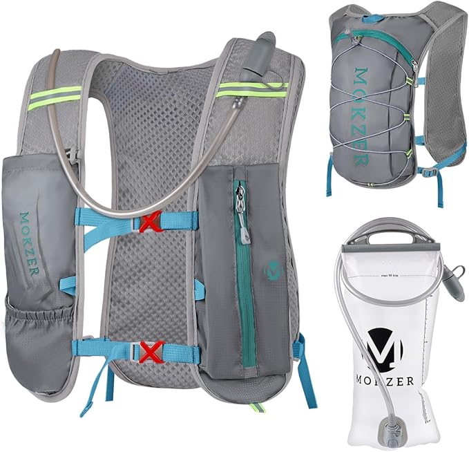 Running Hydration Vest with a 2L Water Bladder, Hydration Pack Lightweight Water Backpack for Running Hiking Cycling Marathon Trail for Men Women