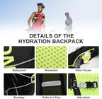 INOXTO Hydration Vest Backpack,Lightweight Water Running Vest Pack with 1.5L Water Bladder Bag Daypack for Hiking Trail Running Cycling Race Marathon for Women Men