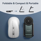 3-in-1 Wireless Charging Station for Apple Devices, Qi2 Certified 15W Charger Stand, Magnetic Foldable Fast Charger for iPhone 17/16/15/14/13/12, Apple Watch, AirPods (30W USB-C Charger Included)