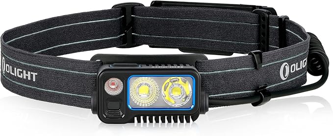 OLIGHT Array 2 Pro 1500 Lumens Headlamp with Red Light Option, Powered by USB-C Rechargeable LED Headlight with Motion Sensor for Outdoors, Camping, Running, Working (Black)