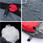 BISINNA Sleeping Bag with Pillow - 4 Season Backpacking Sleeping Bag Lightweight Waterproof Warm and Washable for Adults, Kids, Women, Men's Outdoors Camping, Hiking, Mountaineering