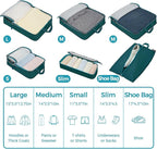 BAGAIL 6 Set Ultralight Compression Packing Cubes Packing Organizer for Travel Accessories Luggage Suitcase Backpack