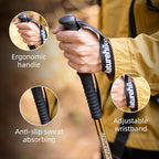 Naturehike Collapsible Trekking Poles, Adjustable Lightweight Aluminum Hiking Poles, Shock Absorption with Wrist Straps for Hiking and Daily Use, Yelllow/Green (Set of 2)