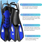 Snorkeling Gear for Adults Men Women, 3 in 1 Snorkel Set with Panoramic View Diving Mask Anti-Fog Anti-Leak, Snorkel Mask Dry Top Snorkel Fins for Swimming, Snorkeling and Travel Diving