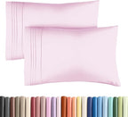 Queen Pillow Cases Set of 2 - Ultra Soft Hotel Quality Pillowcase Covers - Luxury Comfy Cozy Bedding for Women, Men, Kids & Teens - Machine Washable Pillow Protectors - 2 Pieces Set - Queen Size Pink