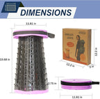 ALEVMOOM 2025 Upgraded XXL Collapsible Stool with Cushion 19.7",1000lbs Max Weight,Wider & Taller Pop Up Seat, Heavy Duty Portable Retractable Folding Chair or Travel Foot Rest for Camping & Outdoors