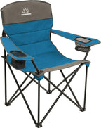 Quilted Standard Camping Chair with Padded Seat and Back for Camping/Hiking/Backpacking Made by Caddis Sports (Standard Chair (Blue))