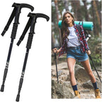 ThreeH Walking Sticks Lightweight Trekking Poles T Anti-Slip Handle Design Adjustable Walking Cane for Travel Hiking Climbing Senior Men Women