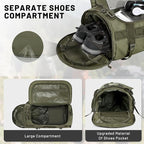 MIER Large Duffel Backpack Sports Gym Bag with Shoe Compartment, Heavy Duty and Water Resistant, Dark Green, 45L