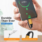 SMALLElectric Short USB Type-C Cable 5pack 12inch Fast Charging 3A Rapid Charger Quick Cord, Braided Type C to A Cable for Galaxy S10 20 9 8 Plus a10e,Note 10 9 8,LG V50 V40 G8 G7(1foot, Gold)