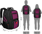 YOREPEK Travel Backpack, Extra Large 50L Laptop Backpacks for Men Women, Water Resistant College Backpack Airline Approved Business Work Bag with USB Charging Port Fits 17 Inch Computer, Purple