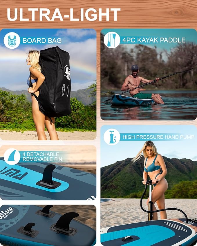 DAMA 11'*34"*6" Stand Up Paddle Board, Inflatable Paddle Board,Inflatable Paddle Boards for Adults w/a Wide, Smooth and Non Slip Deck, Versatile Styles, Suitable for Adults