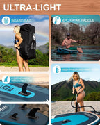 DAMA 11'*34"*6" Stand Up Paddle Board, Inflatable Paddle Board,Inflatable Paddle Boards for Adults w/a Wide, Smooth and Non Slip Deck, Versatile Styles, Suitable for Adults