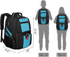 YOREPEK Travel Backpack, Extra Large 50L Laptop Backpacks for Men Women, Water Resistant College Student Bookbag Airline Approved Business Work Bag with USB Charging Port Fits 17 Inch Computer, Blue