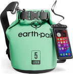 Earth Pak Waterproof Dry Bag - Roll Top Waterproof Backpack Sack Keeps Gear Dry for Kayak with Waterproof Phone Case