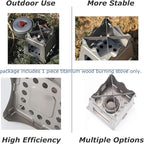 Ultralight Titanium Wood Burning Stove Outdoor Camping Multi-Fuels Alcohol Stove BBQ Stove WS009ST-Ti (Wood Burning Stove-M Size)