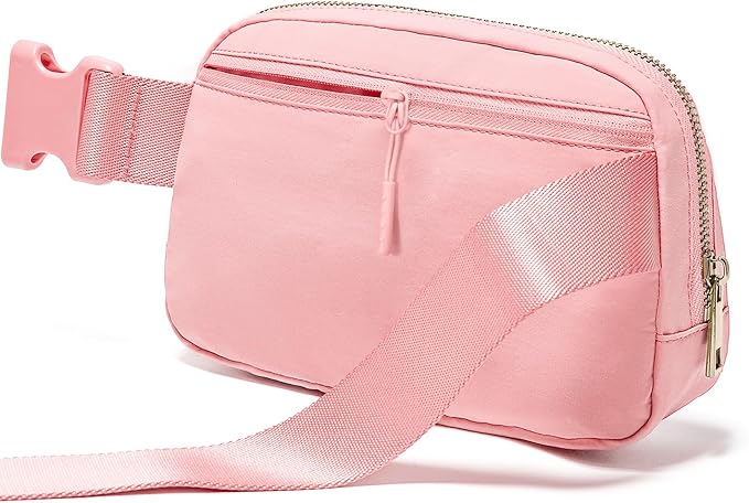 Gitus Customizable Belt Bag Fanny Pack for Girls Age 6-8 & 8-10 with Initial - Trendy Teen Girl Gifts (Light Pink-V)